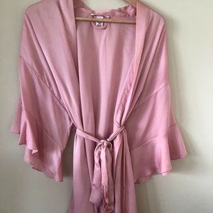 pink victoria's secret satin robe